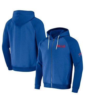 Fanatics Men's Royal Buffalo Bills Raglan Full-Zip Hoodie