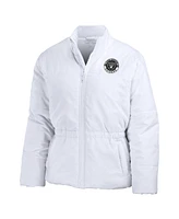 Wear by Erin Andrews Women's White Las Vegas Raiders Packaway Full-Zip Puffer Jacket