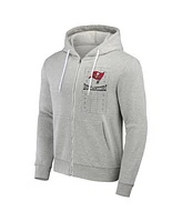 Nfl x Darius Rucker Collection by Fanatics Men's Heather Gray Tampa Bay Buccaneers Domestic Full-Zip Hoodie