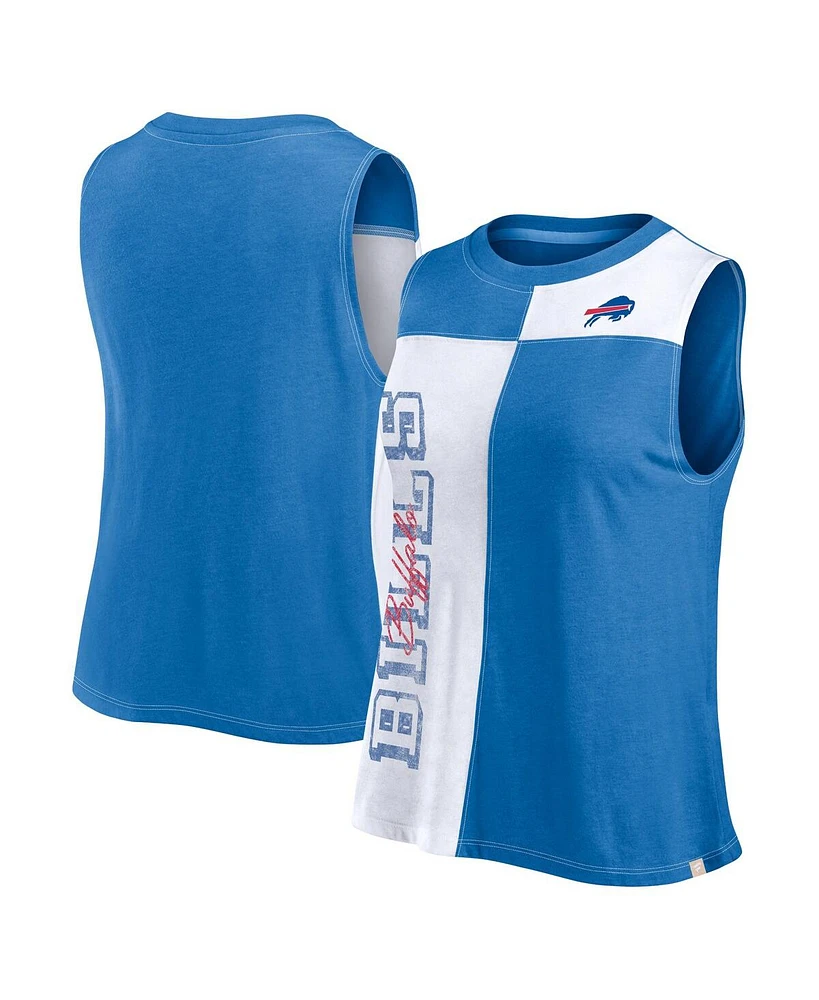 Fanatics Women's Royal Buffalo Bills Script Color Block Tank Top