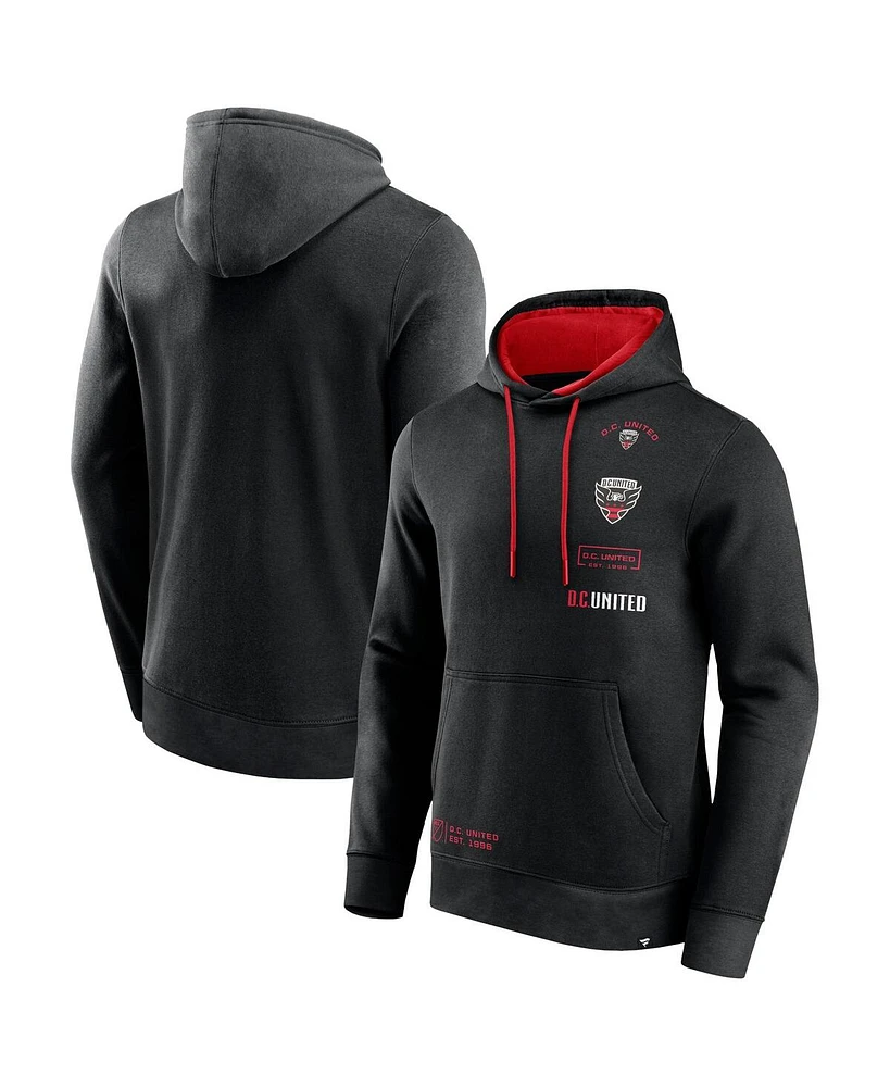 Fanatics Men's Black D.c. United Halftime Pullover Hoodie