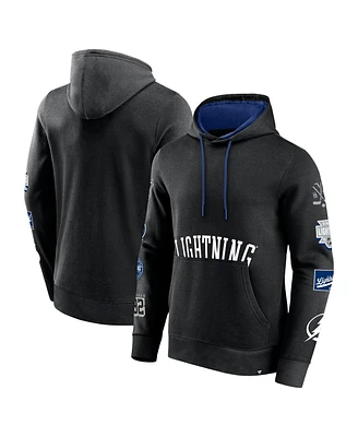 Fanatics Men's Black Tampa Bay Lightning Wild Winner Fleece Pullover Hoodie