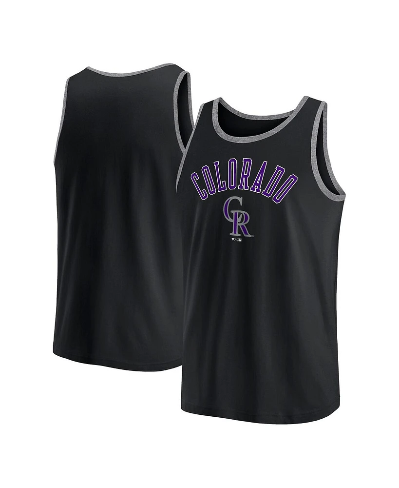 Fanatics Men's Black Colorado Rockies Bet Tank Top