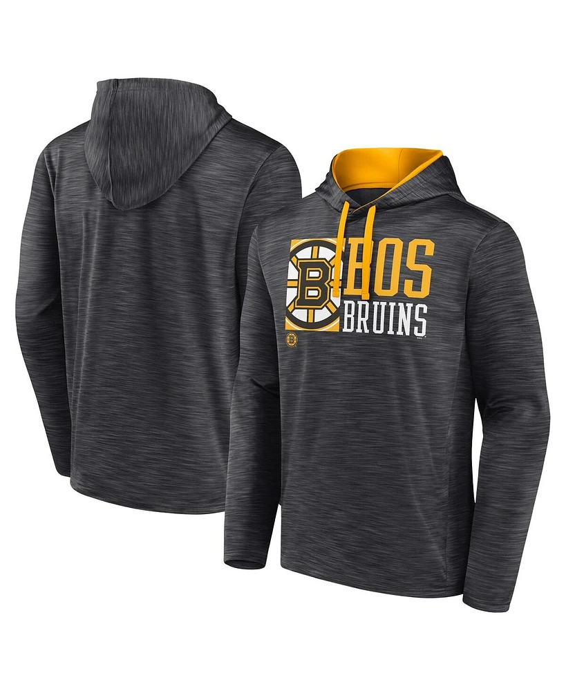 Fanatics Men's Charcoal Boston Bruins Never Quit Pullover Hoodie