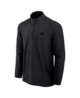 Fanatics Men's Black Carolina Panthers Front Office Woven Quarter-Zip Jacket