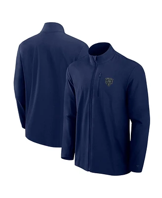 Fanatics Men's Navy Chicago Bears Front Office Woven Full-Zip Jacket