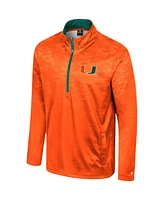 Colosseum Men's Orange Miami Hurricanes The Machine Half-Zip Jacket