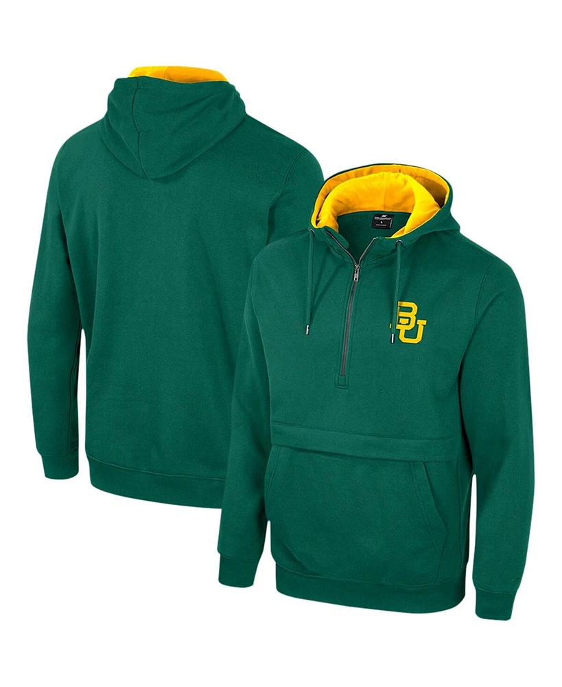 Colosseum Men's Green Baylor Bears Half-Zip Hoodie