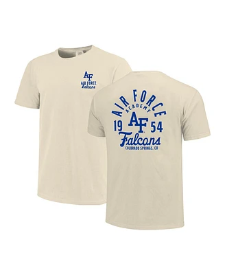 Image One Men's Cream Air Force Falcons Comfort Colors Mascot Overlay T-Shirt