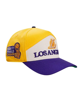 Pro Standard Men's Gold/Purple Los Angeles Lakers Pinch Chevron Adjustable Hat