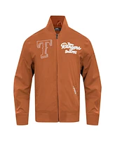 Pro Standard Men's Brown Texas Rangers Paint The City Twill Full-Zip Jacket