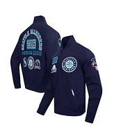 Pro Standard Men's Navy Seattle Mariners Area Code Twill Full-Zip Jacket