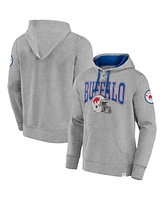 Fanatics Men's Heather Gray Buffalo Bills Label Maker Pullover Hoodie