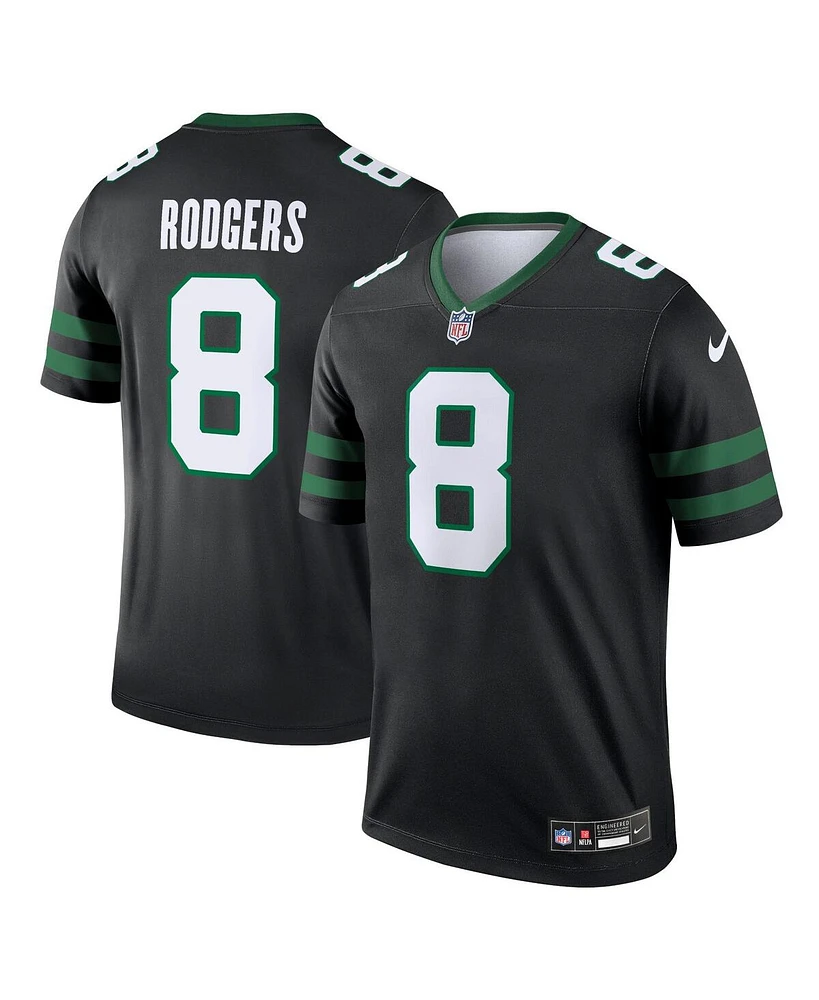 Nike Men's Aaron Rodgers Legacy Black New York Jets Alternate Legend Jersey
