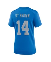 Nike Women's Amon-Ra St. Blue Detroit Lions Alternate Game Jersey