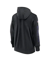 Nike Men's Black Baltimore Ravens 2024 Sideline Club Full-Zip Hoodie