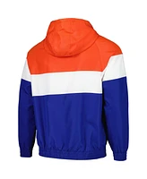 New Era Men's Orange York Mets Ripstop Raglan Quarter-Zip Hoodie Windbreaker Jacket