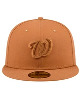 New Era Men's Brown Washington Nationals Color Pack 59FIFTY Fitted Hat