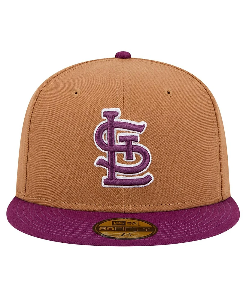 New Era Men's Brown/Purple St. Louis Cardinals Two-Tone Color Pack 59FIFTY Fitted Hat