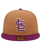 New Era Men's Brown/Purple St. Louis Cardinals Two-Tone Color Pack 59FIFTY Fitted Hat