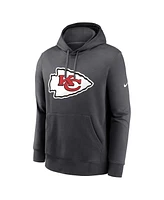 Nike Men's Anthracite Kansas City Chiefs Club Logo Pullover Hoodie