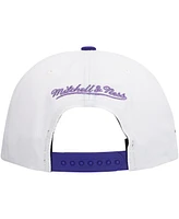 Mitchell & Ness Men's White Los Angeles Lakers Soul Logo Shine 2-Tone Snapback Hat