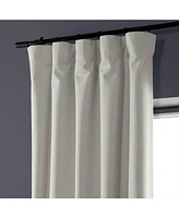 Half Price Drapes Warm White Performance Linen Hotel Blackout Curtain