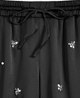 On 34th Women's Rhinestone-Trim Straight-Leg Pants, Created for Macy's