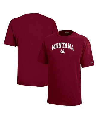 Champion Big Boys and Girls Maroon Montana Grizzlies Arch Over Logo T-Shirt