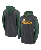 Nike Men's Heathered Charcoal/Green Green Bay Packers Surrey Legacy Pullover Hoodie