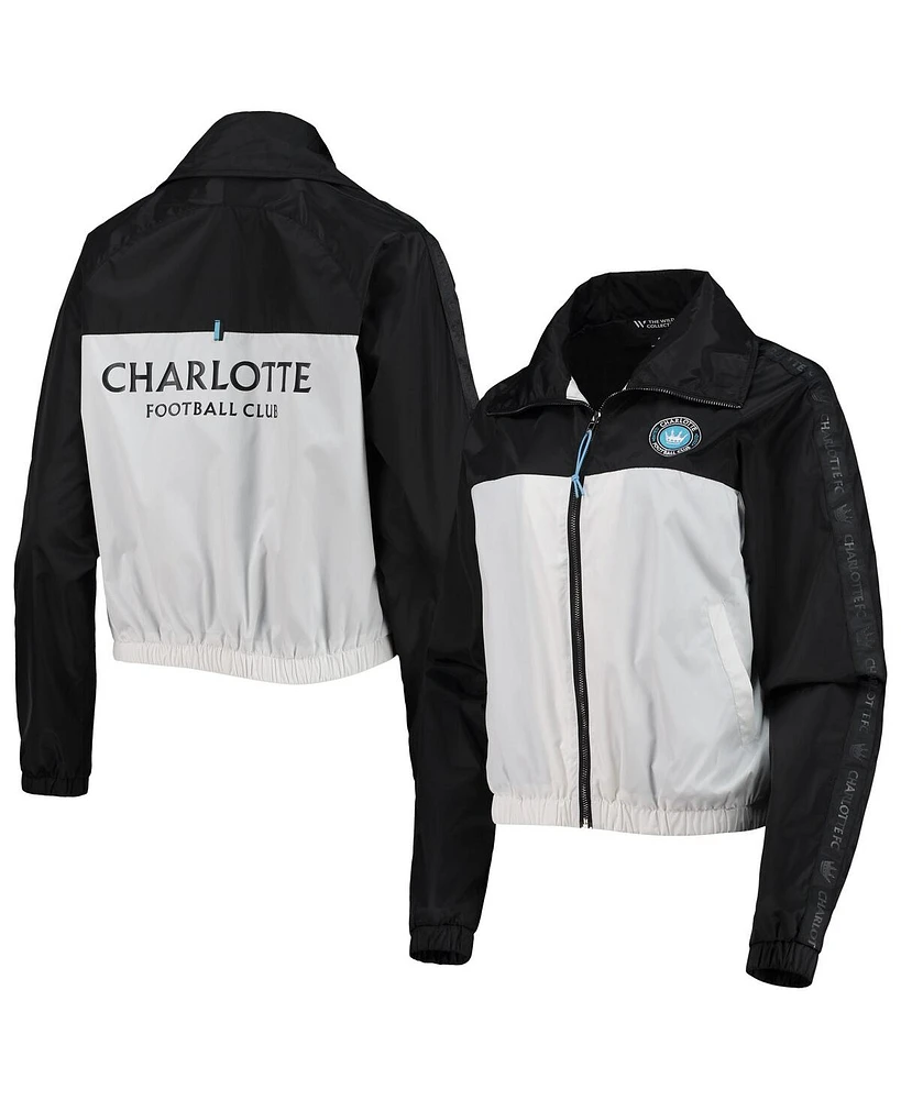 The Wild Collective Women's Black Charlotte Fc Anthem Full-Zip Jacket