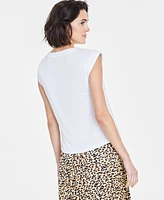 On 34th Women's Knit Crewneck Extended-Sleeve Top, Created for Macy's