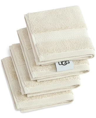 Ugg Holcomb 100% Turkish Cotton 4-Pack Washcloth Set, 13" x