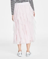 On 34th Women's Tiered Ruffle Tulle Midi Skirt, Created for Macy's