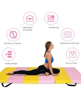 Skonyon 6 Feet x 2 Feet x 2.5 Inch 3-Fold Gymnastics Tumbling Fitness Mat