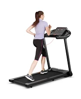 Skonyon 2.25HP Electric Folding Treadmill with Hd Led Display and App Control Speaker