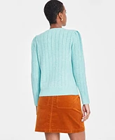 On 34th Women's Pointelle Crewneck Pullover Sweater, Created for Macy's