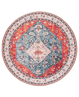 Safavieh Tucson Washable TSN104B 6'6"x6'6" Round Area Rug