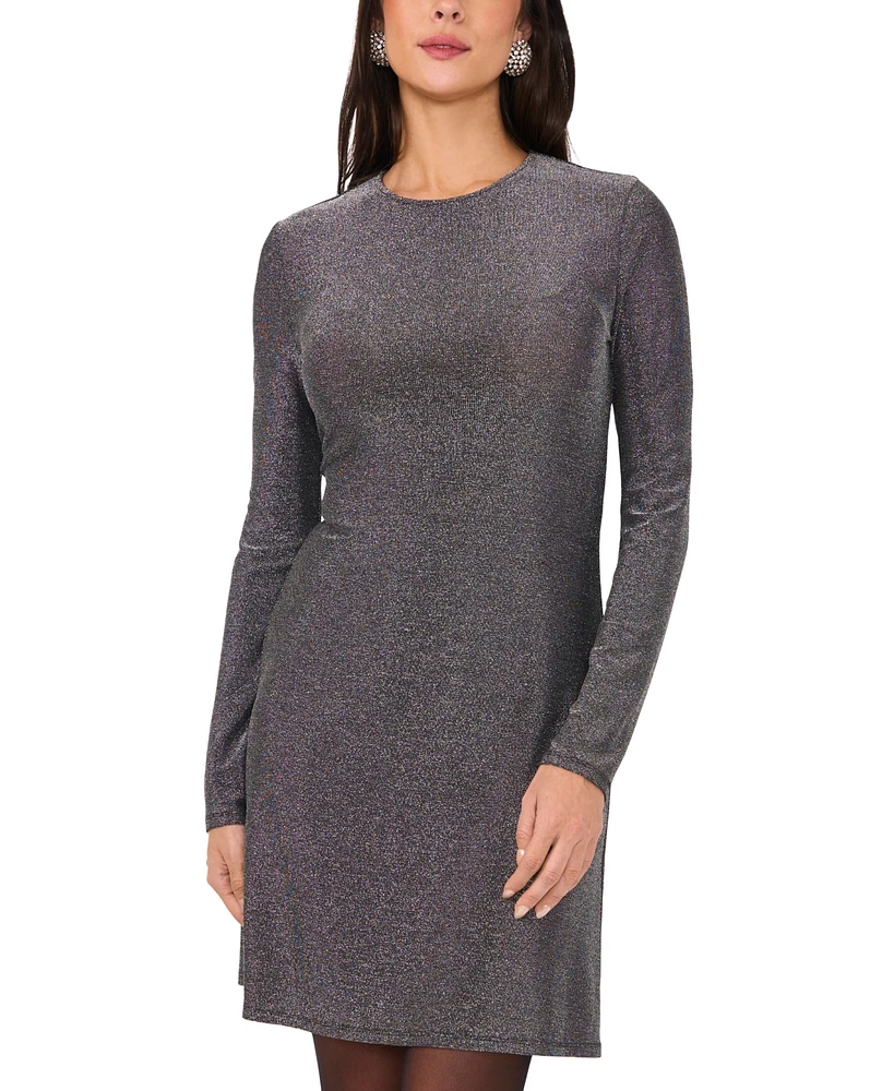 1.state Women's Metallic Long-Sleeve Sheath Dress