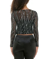 Alex & Sophia Juniors' Sequined Illusion Top