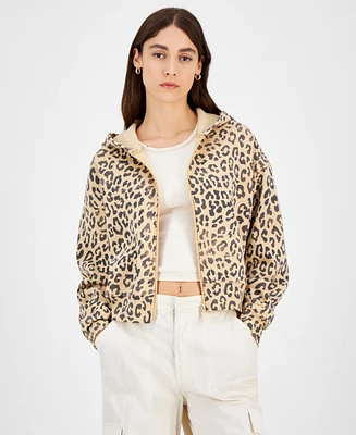 Grayson Threads, The Label Juniors' Leopard Zip Hoodie