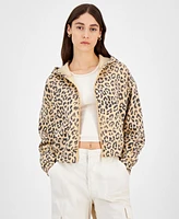 Grayson Threads, The Label Juniors' Leopard Zip Hoodie