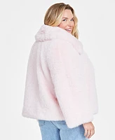 On 34th Trendy Plus Faux-Fur Teddy Jacket, Created for Macy's