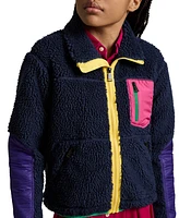 Polo Ralph Lauren Big Girls Color-Blocked Teddy Fleece Jacket