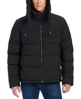 Vince Camuto Men's Hooded Stretch Zip-Front Puffer Coat