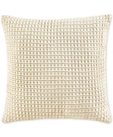 Sunham Cotton Waffled Decorative Pillow, 18" x 18"