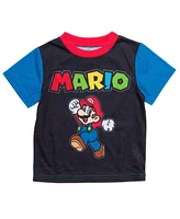 Super Mario Toddler Boys Nintendo Luigi Pajama Shirt and Shorts Sleep Set