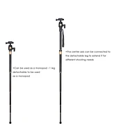 Yescom 60" Professional Dslr Camera Tripod Monopod w/ Ball Head Pocket Travel Aluminum 60"