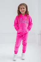 Barbie Toddler Girls Velour Matching Family Zip Up Hoodie & Pants Outfit Set Adult