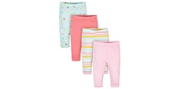 Gerber Baby Girls Colorful Pants, 4-pack